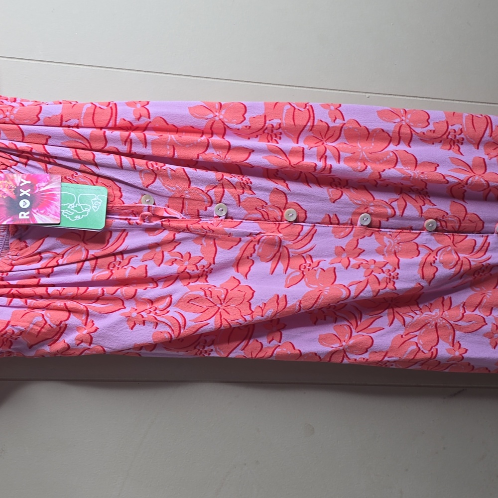 Roxy Shelley Coast Midi Dress Medium - Picture 6 of 12